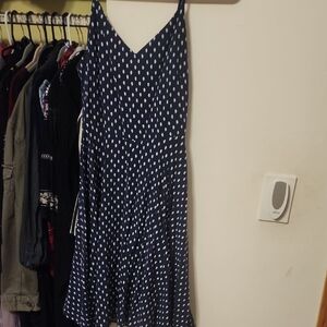 Navy Polka Dot Dress